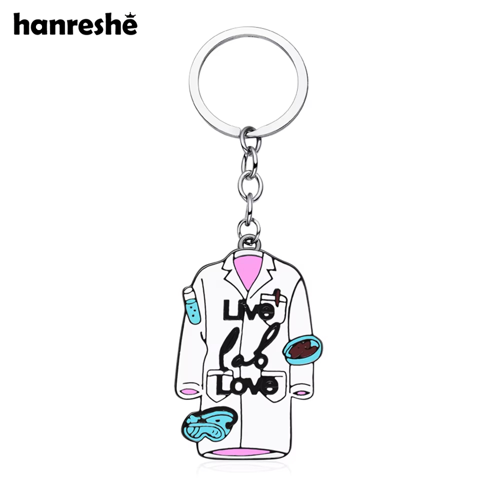 Medical Lab Gifts - Hanreshe laboratório roupas esmalte ciência chaveiro